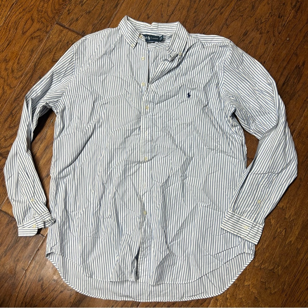 Ralph Lauren poplin cotton Striped Casual Shirt - Picture 1 of 4